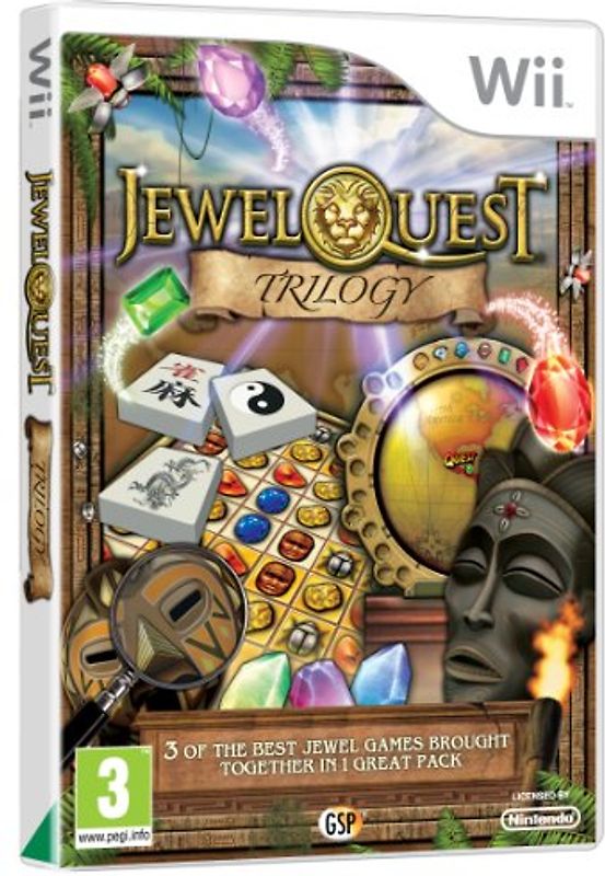 AVANQUEST JEWEL QUEST TRILOGY(JEWEL QUEST MYSTERIES,JEWEL QUEST 3, MAHJONG QUEST 3) Nintendo Wii
