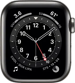 Apple Watch Series 6 40 mm Boîtier acier inoxydable graphite [Wi-Fi + Cellulaire]