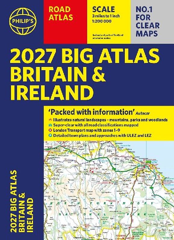 Philip's 2027 Big Road Atlas of Britain and Ireland