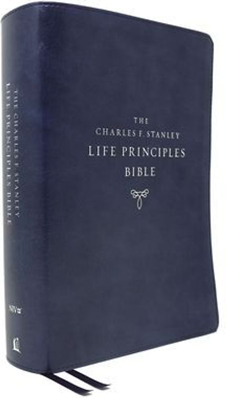 Niv, Charles F. Stanley Life Principles Bible, 2nd Edition, Leathersoft, Blue, Comfort Print