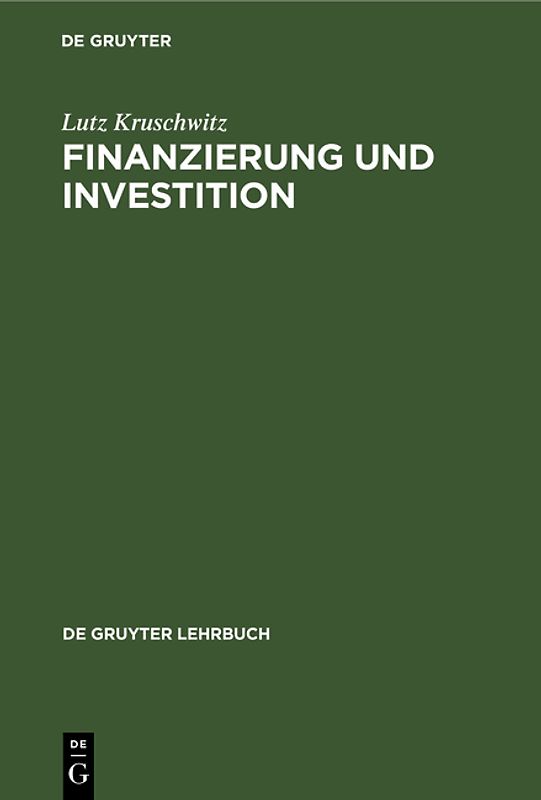 Finanzierung und Investition