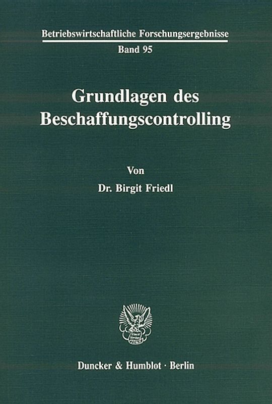 Grundlagen des Beschaffungscontrolling.