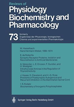 Reviews of Physiology, Biochemistry and Pharmacology