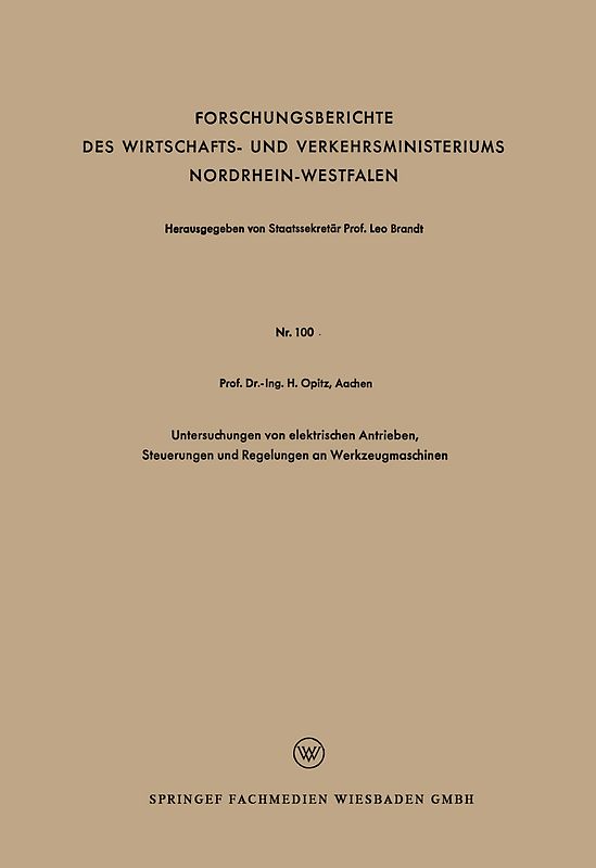 Untersuchungen von elektrischen Antrieben, Steuerungen und Regelungen an Werkzeugmaschinen