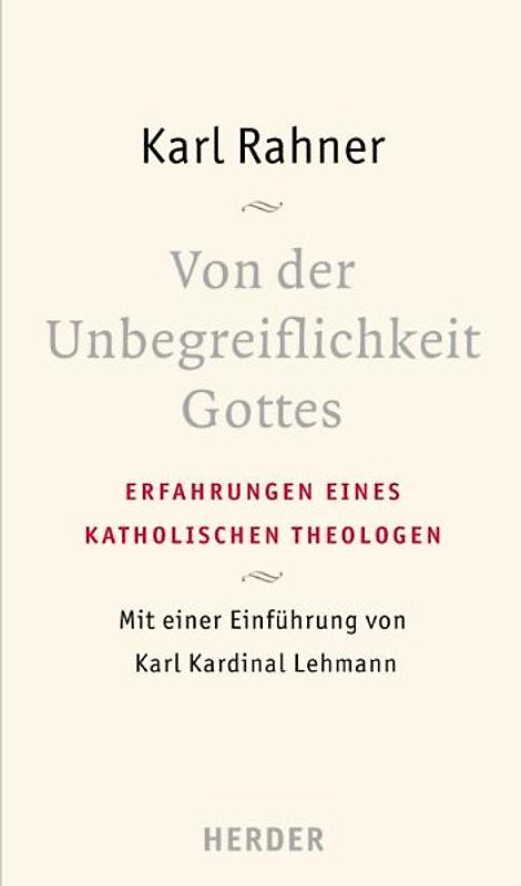 Von der Unbegreiflichkeit Gottes