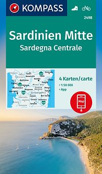 KOMPASS Wanderkarten-Set 2498 Sardinien Mitte / Sardegna Centrale (4 Karten) 1:50.000