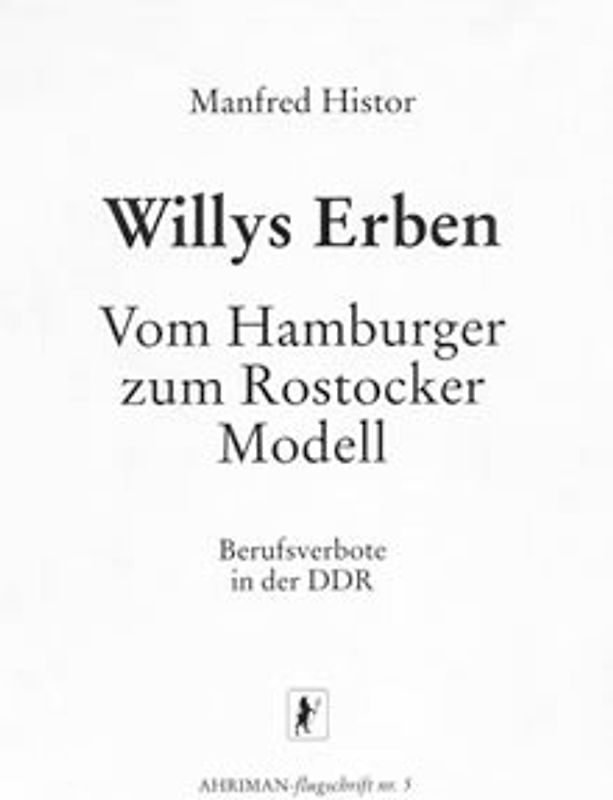 Willys Erben. Vom Hamburger zum Rostocker Modell