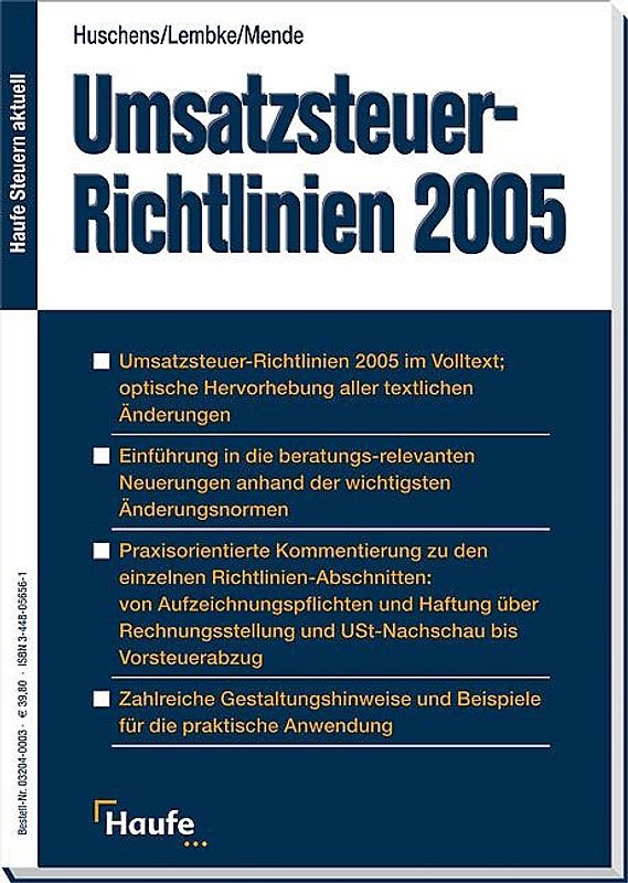Umsatzsteuer-Richtlinien 2005