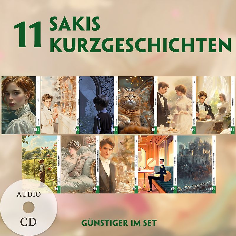 11 Sakis Kurzgeschichten (11 Bücher + Audio-CDs) - Frank-Lesemethode - Kommentierte zweisprachige Ausgabe Englisch-Deutsch