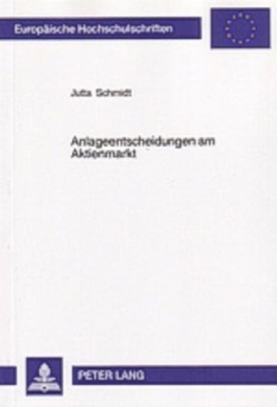 Anlageentscheidungen am Aktienmarkt