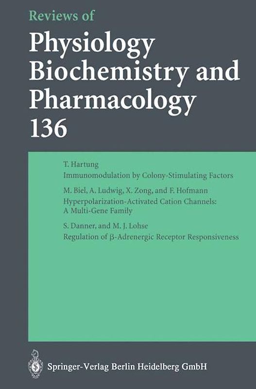 Reviews of Physiology, Biochemistry and Pharmacology