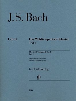 Das Wohltemperierte Klavier Band 1, Ausgabe ohne Fingersätze - Johann Sebastian Bach