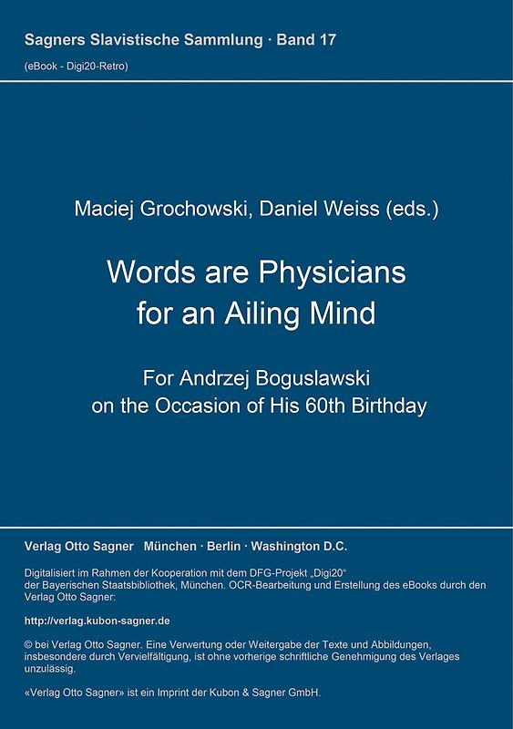 Words are Physicians for an Ailing mind