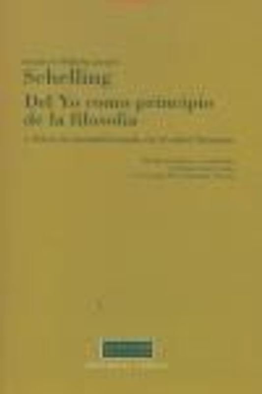 Del yo como principio de la filosofía o Sobre lo incondicionado en el saber humano