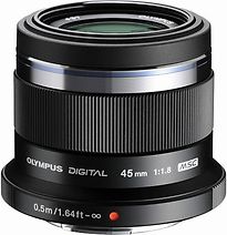 Olympus M.Zuiko Digital 45 mm F1.8 37 mm Objectif (adapté à Micro Four Thirds) noir
