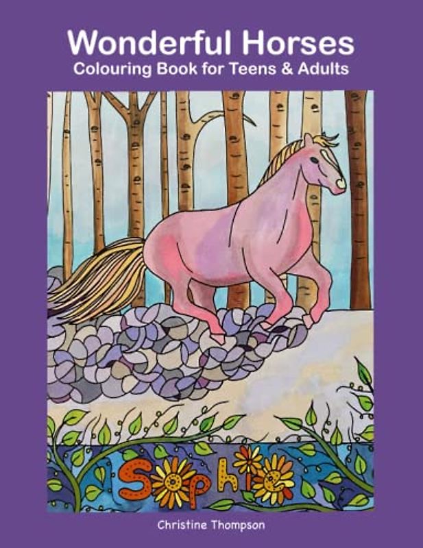 Wonderful Horses: Colouring Book for Teens & Adults