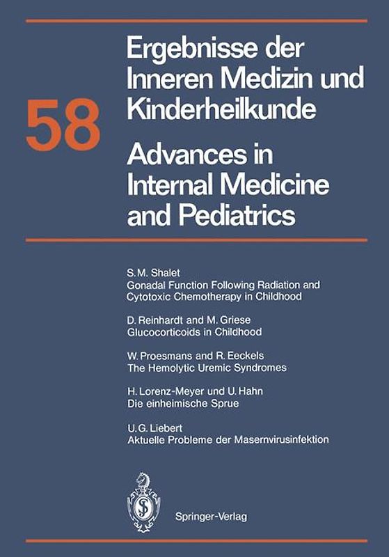 Ergebnisse der Inneren Medizin und Kinderheilkunde / Advances in Internal Medicine and Pediatrics