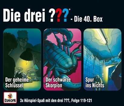 Die drei ???: Die 40. 3er Box - Der geheime Schlüssel / Der schwarze Skorpion / Spur ins Nichts [3 Audio CDs]
