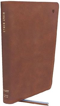 Net Bible, Large Print Thinline with Cross References, Brown Leathersoft, Comfort Print
