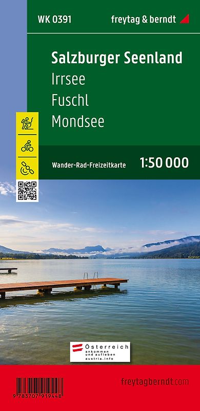 freytag & berndt Wanderkarte WK 0391 Salzburger Seenland, Irrsee - Fuschlsee - Mondsee 1:50.000