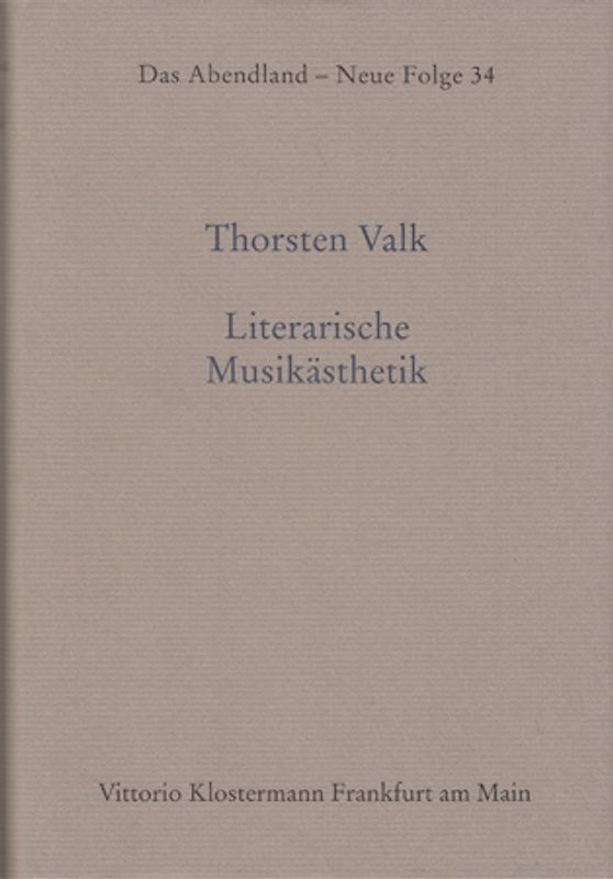 Literarische Musikästhetik