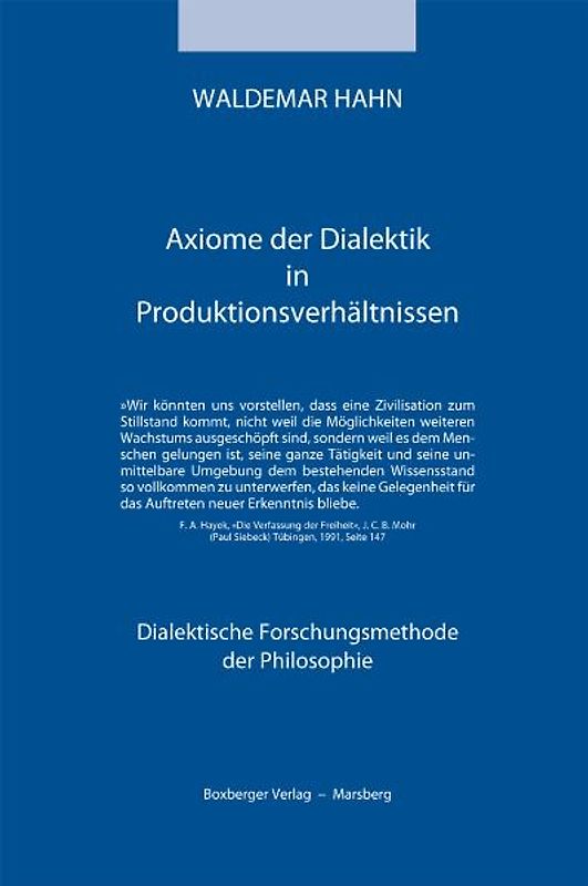 Axiome der Dialektik in Produktionsverhältnissen