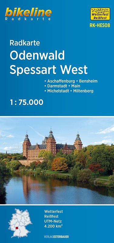 Radkarte Odenwald Spessart West (RK-HES08)