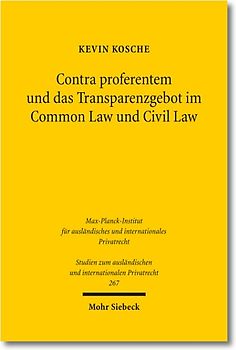 Contra proferentem und das Transparenzgebot im Common Law und Civil Law