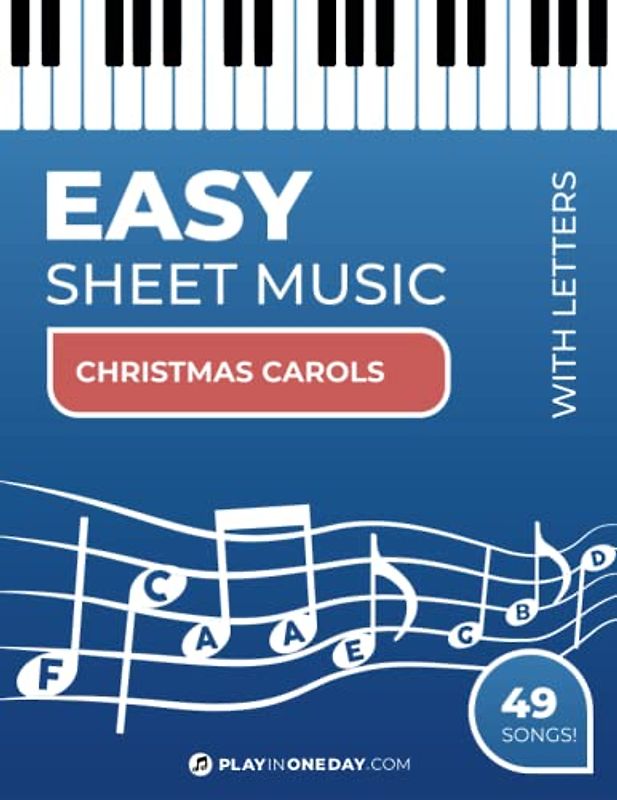 Easy Sheet Music (with letters) - Christmas carols