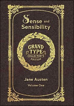 Large Print - Sense and Sensibility, Volume 1 of 2 - Grand Type Collector's Edition - Matte Hardcover with Dust Jacket