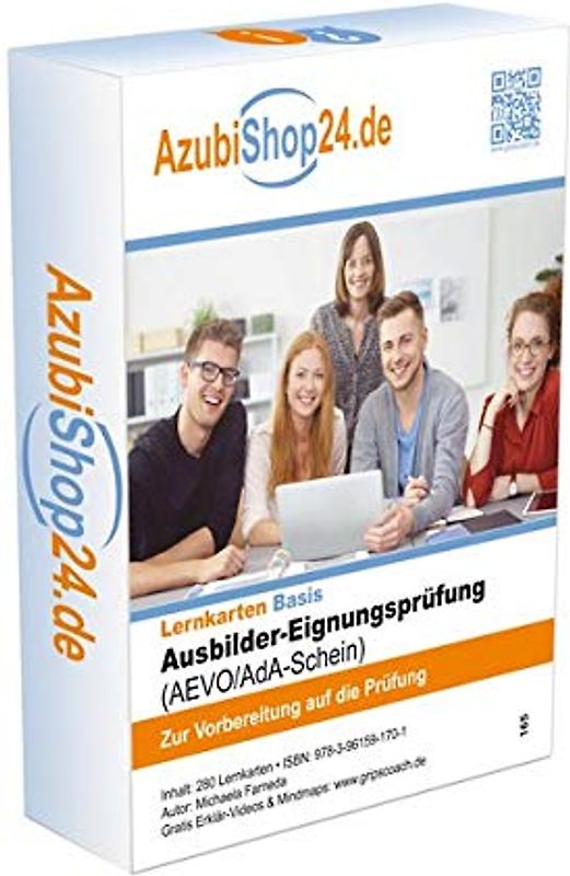 AEVO Prüfungsvorbereitung Prüfungsaufgabe Ausbilder Eignung AEVO Lernkarten ADA Ausbilder Eignungsprüfung: Übungsaufgaben Lernkarten AEVO Prüfung Ausbildereignung: Zur Vorbereitung auf die Prüfung
