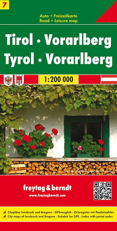 Tirol - Vorarlberg, Autokarte 1:200.000