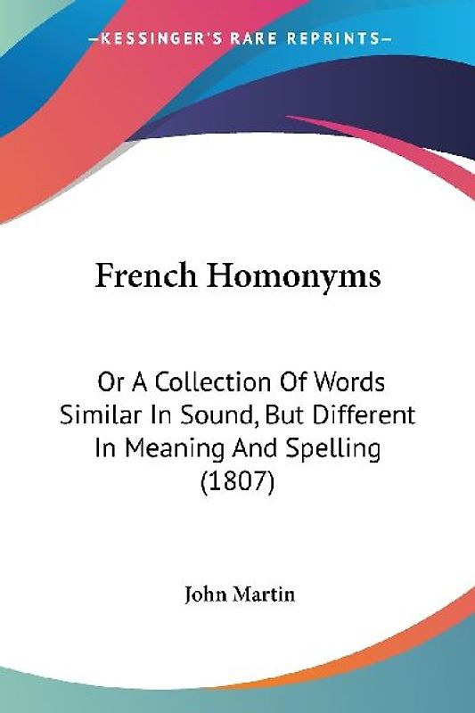 French Homonyms