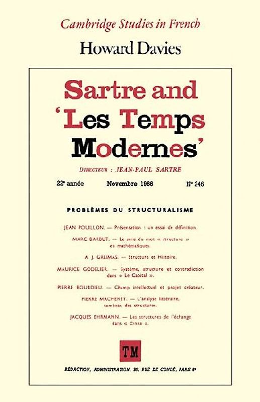 Sartre and 'Les Temps Modernes'