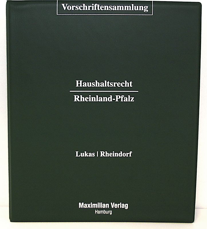 Vorschriftensammlung Haushaltsrecht Rheinland-Pfalz