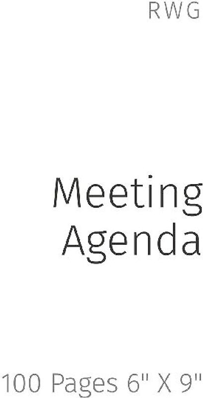 Meeting Agenda