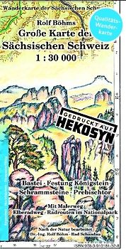 Große Karte der Sächsischen Schweiz 1:30000