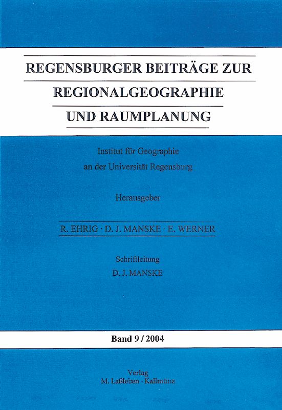 Regensburger Beiträge zur Regionalgeographie und Raumplanung / Ein Beitrag des slavischen Siedlungsträgers zur Raumerschließung in der Oberpfalz - eine historisch-geographische Analyse/Die schwierigen Anfänge des Fremdenverkehrs im Bayerischen Wald bis zum ersten Weltkrieg/Geographische Untersuchungen und Überlegungen zur jüngeren und künftigen Bevölkerungsentwicklung im Raum Regensburg