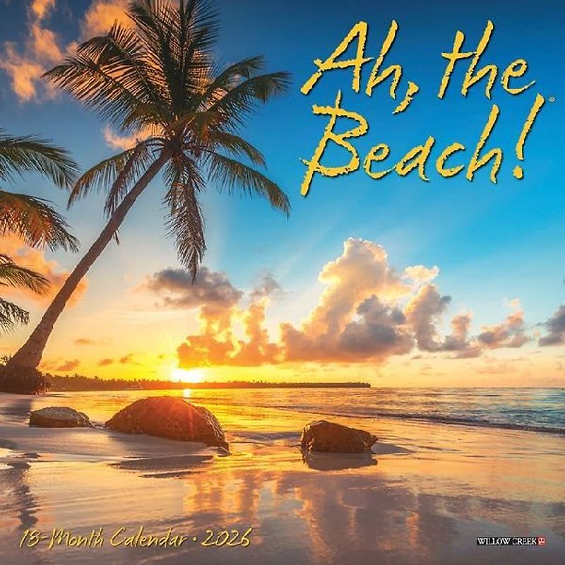 Ah the Beach! 2026 7 X 7 Mini Wall Calendar