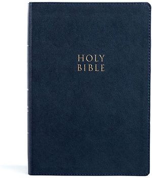CSB Super Giant Print Reference Bible, Navy Leathertouch