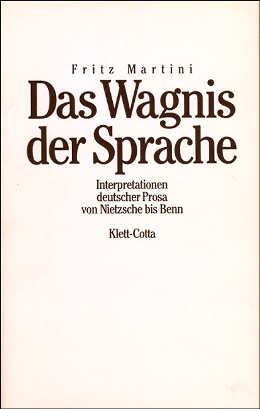 Das Wagnis der Sprache