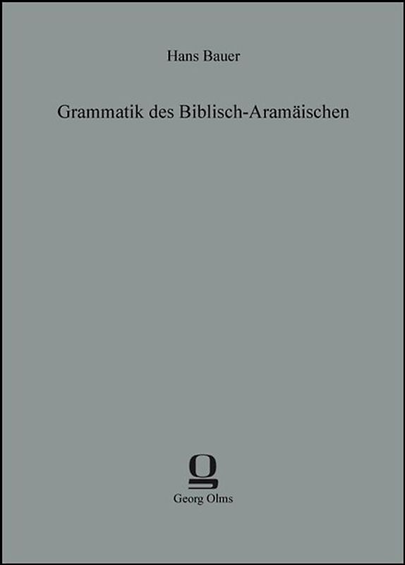 Grammatik des Biblisch-Aramäischen