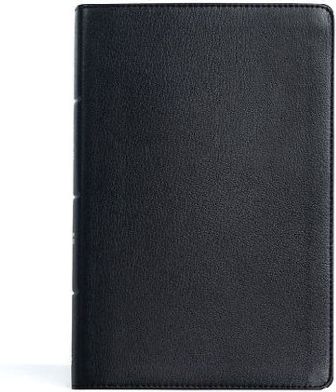 CSB Personal Size Giant Print Bible, Black Genuine Leather, Indexed