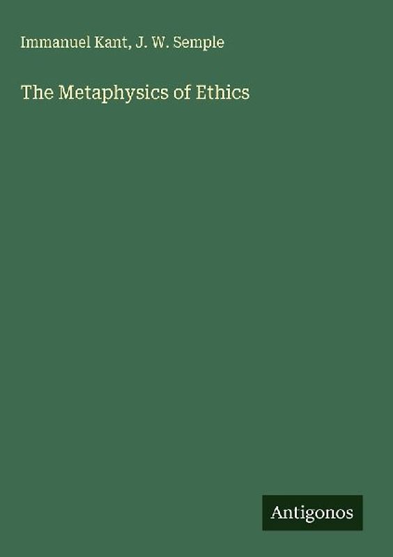 The Metaphysics of Ethics