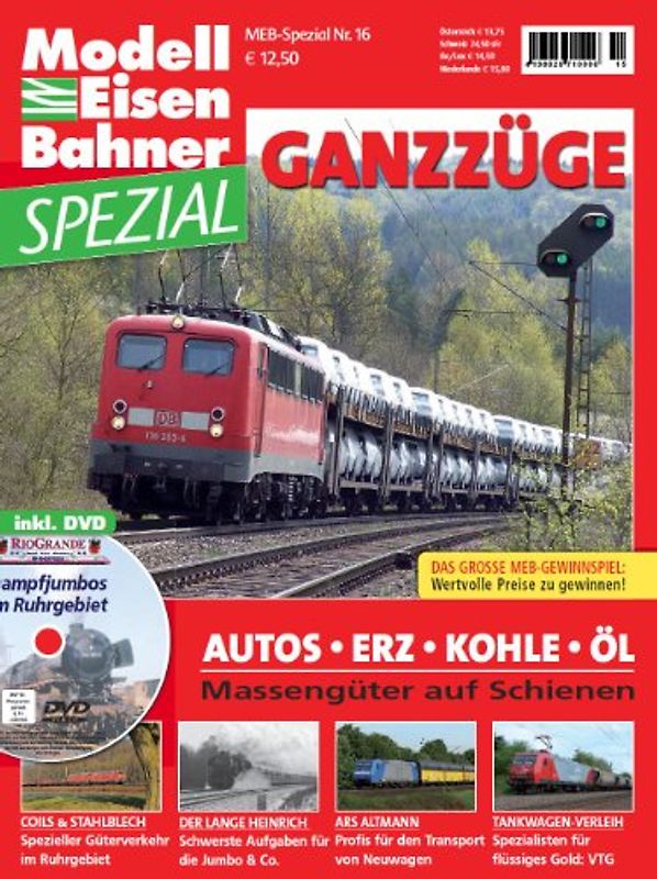 Modelleisenbahner Spezial: Nr. 16/2013 - Ganzzüge [Broschiert, inkl. DVD]