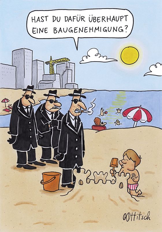 Postkarte „Baugenehmigung"