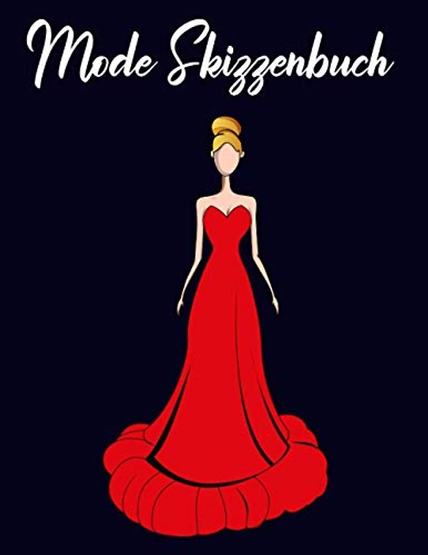 Mode Skizzenbuch: Modedesign Malbuch mit 6 weiblichen Silhouetten, 240 Silhouetten zum zeichnen, 8,5 * 11 in