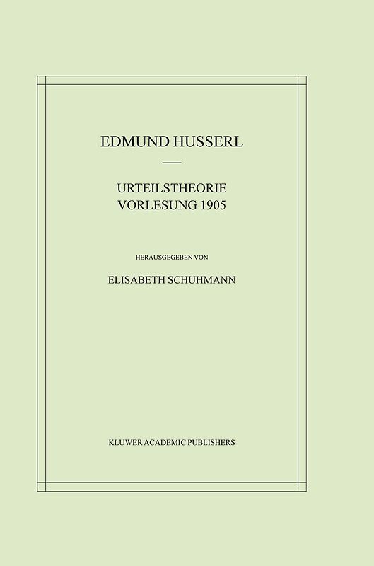 Urteilstheorie Vorlesung 1905