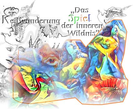 Das Spiel der inneren Wildnis - Keilwanderung & Farbenspiel - 18 Farbfotomontagen/29 schwarz-weiß Fotomontagen