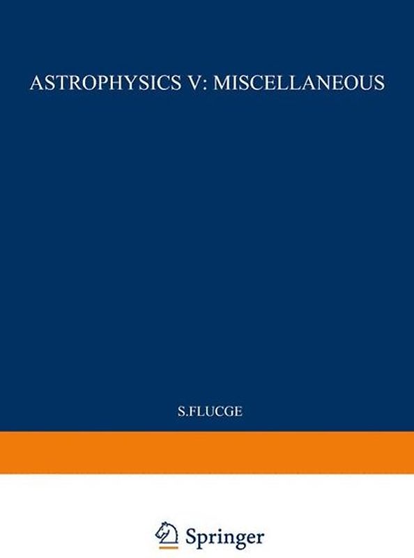 Astrophysics V: Miscellaneous / Astrophysik V: Verschiedenes